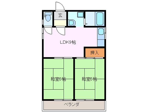 津新町駅 徒歩20分 5階の物件間取画像